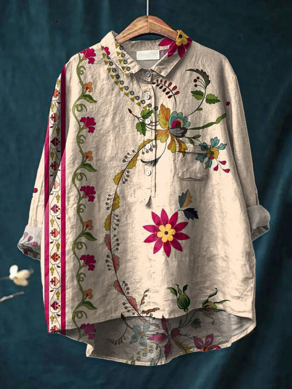 Andrea | Chemise Casual avec Imprimé Floral Vintage