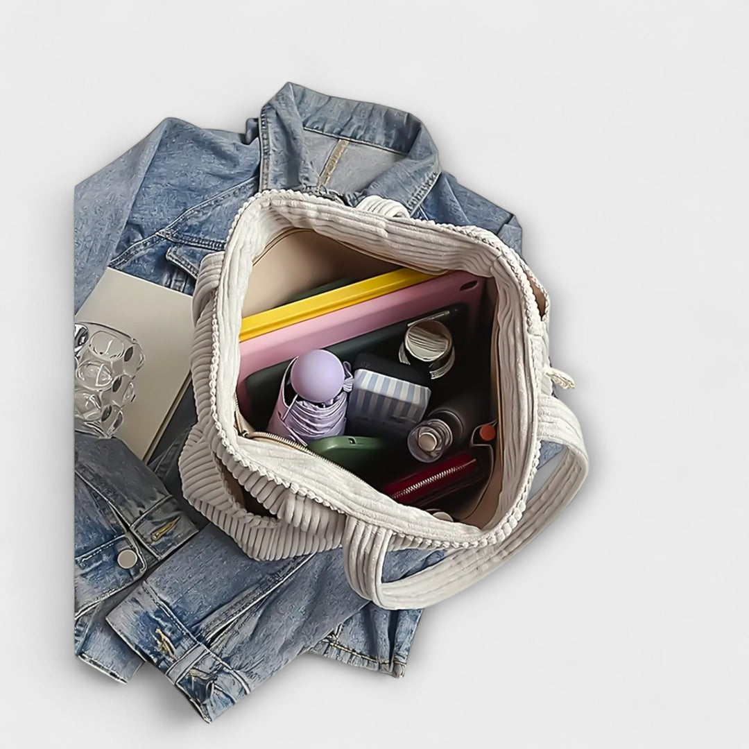 Tilda – Sac fourre-tout côtelé avec détail en cordon