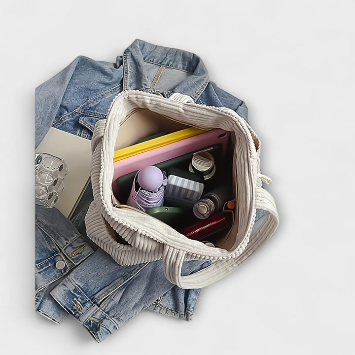 Tilda – Sac fourre-tout côtelé avec détail en cordon