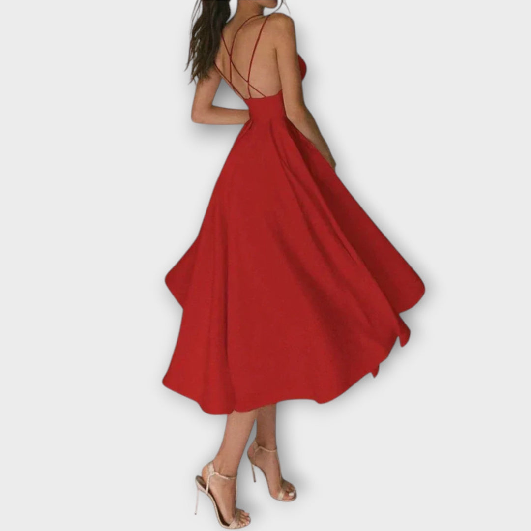 Ailana - Robe Femme avec Décolleté en V Profond