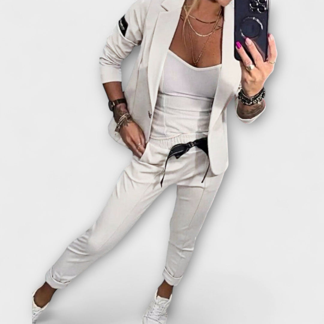 Malou - Ensemble coordonné de haut, veste et pantalon