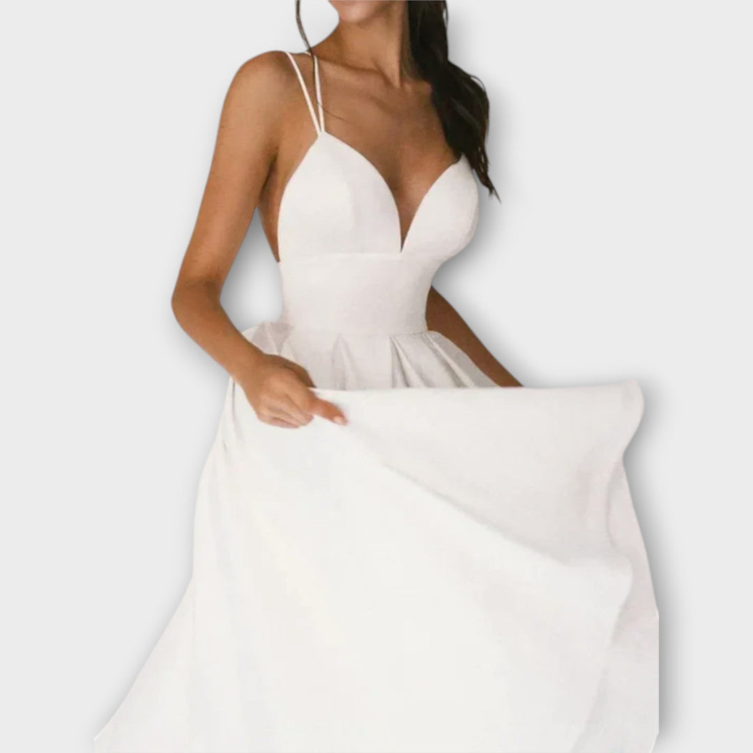 Ailana - Robe Femme avec Décolleté en V Profond