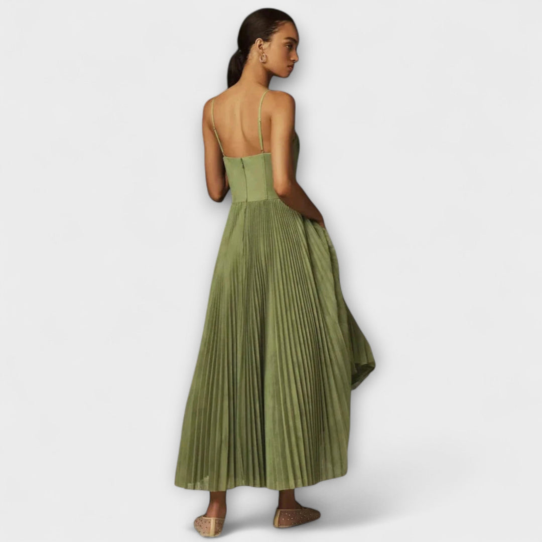 Marilyn - Robe Midi en Tulle avec Design Bustier