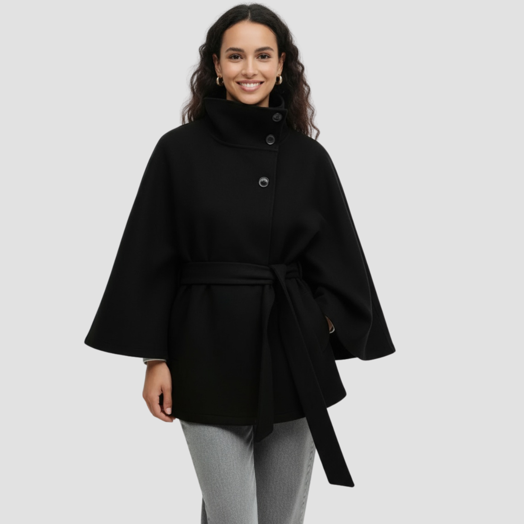 Charlotte | Manteau Cape pour Femmes en Mélange de Laine