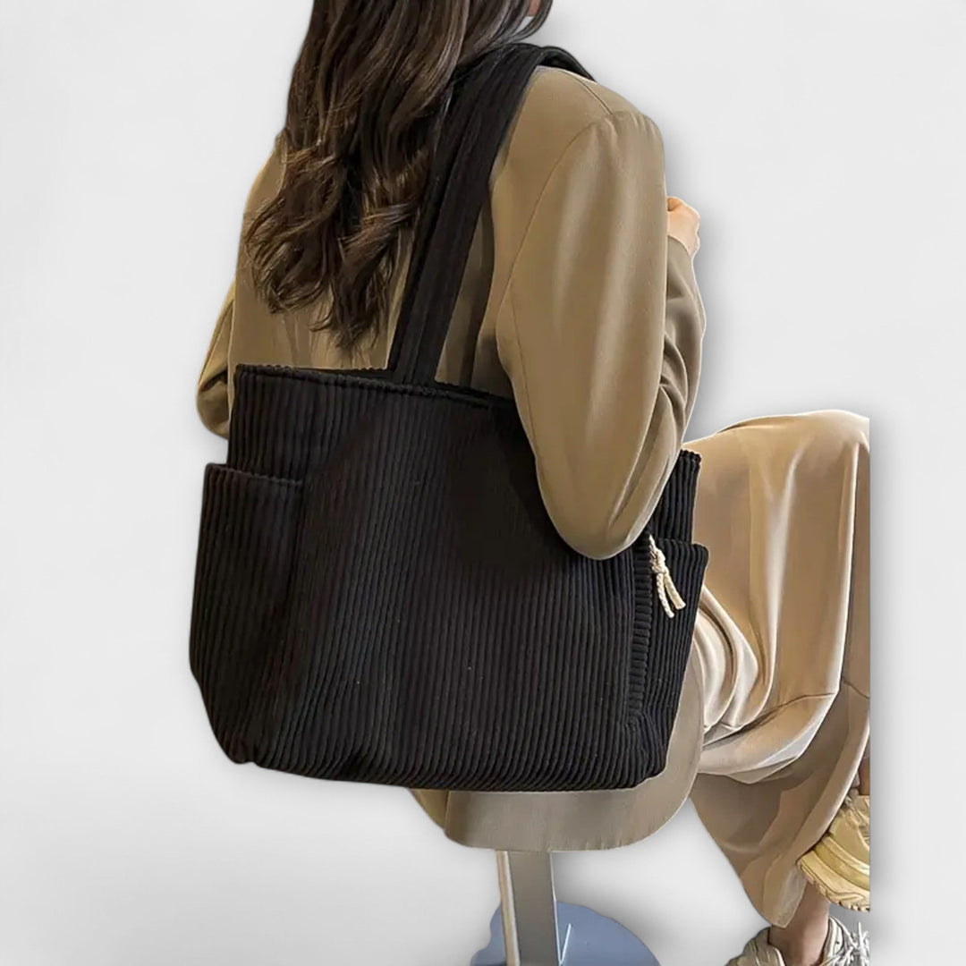 Tilda – Sac fourre-tout côtelé avec détail en cordon