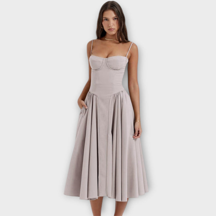 Gesine - Robe Midi Corset Sans Manches