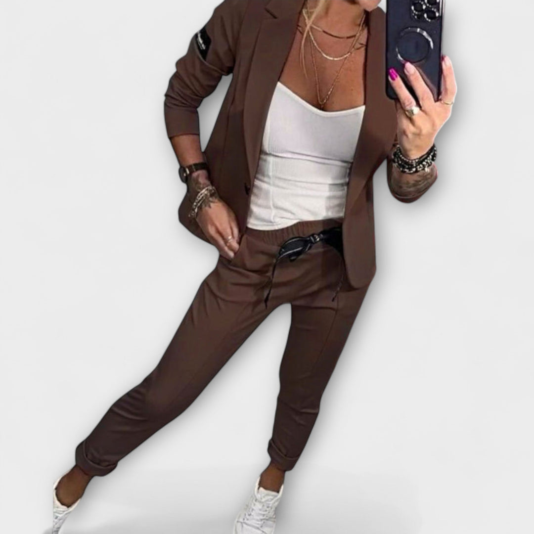 Malou - Ensemble coordonné de haut, veste et pantalon