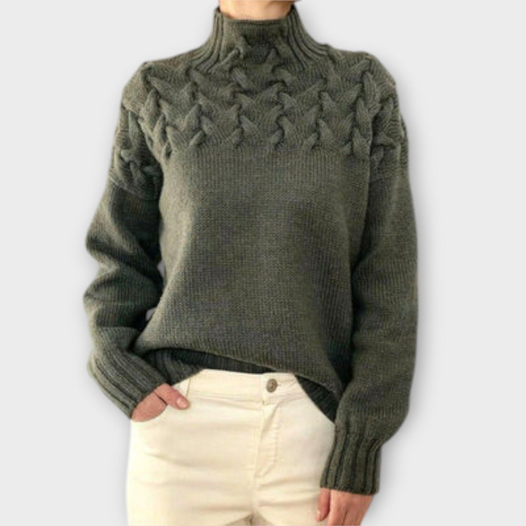 Eva - Pull isolant avec détail en tricot torsadé