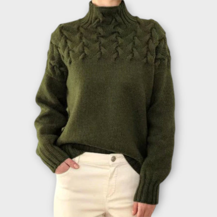 Eva - Pull isolant avec détail en tricot torsadé
