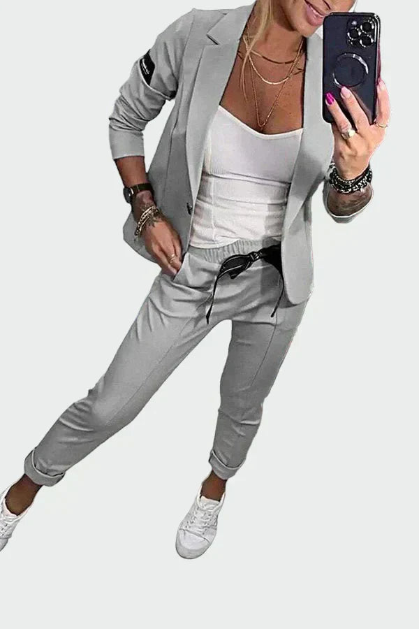 Ella - Ensemble Pantalon et Blazer Femme Ample