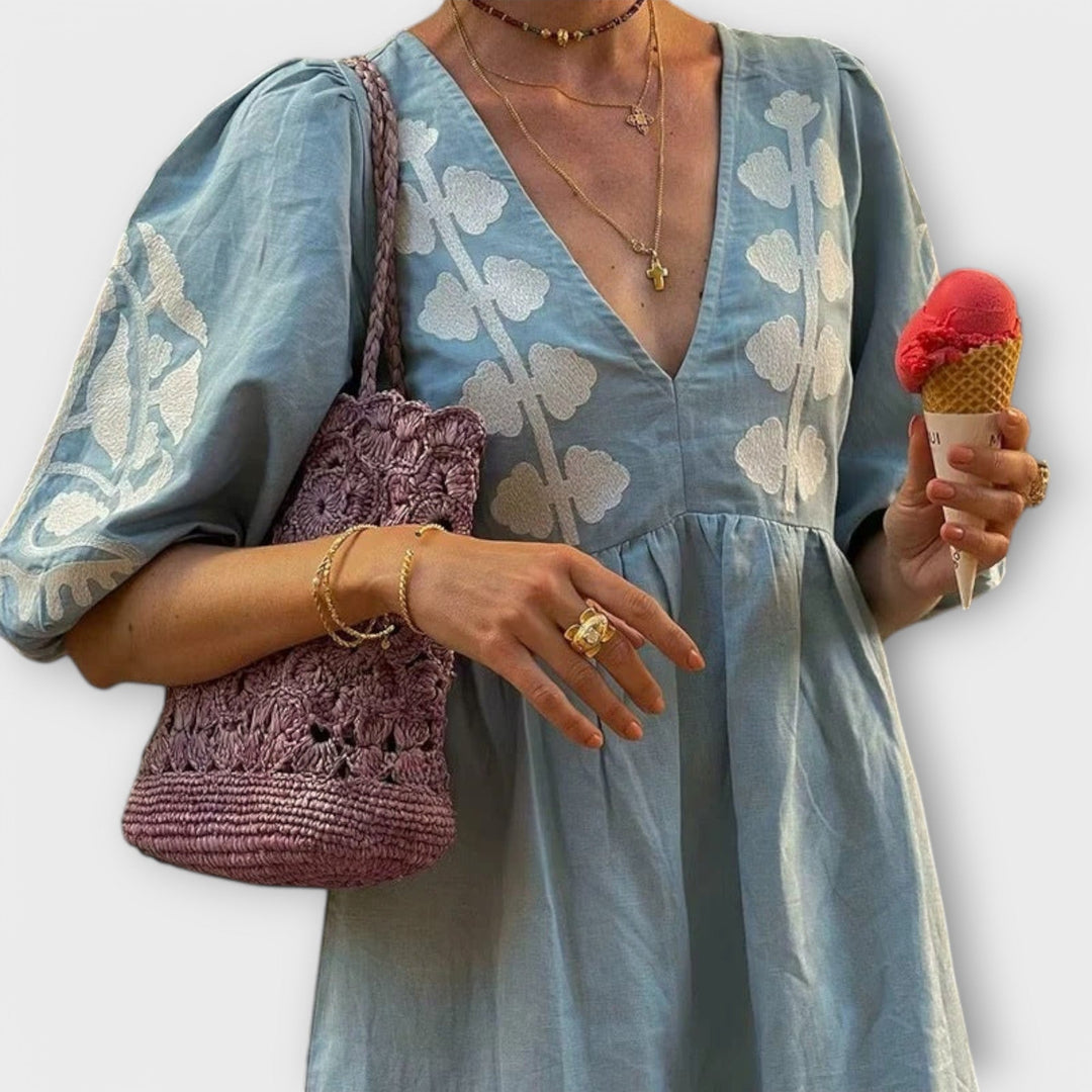 Rena - Robe Imprimée pour une Élégance Sans Effort
