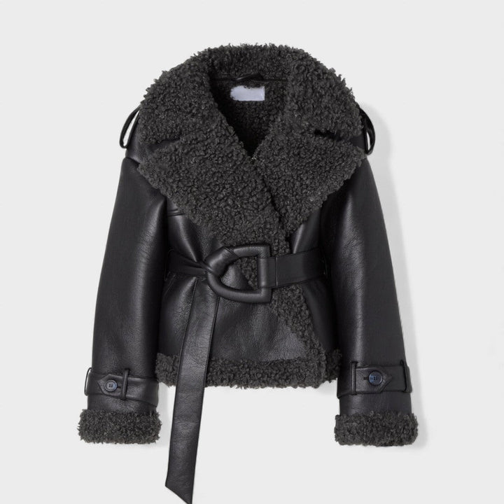 Grace | Manteau en shearling avec ceinture