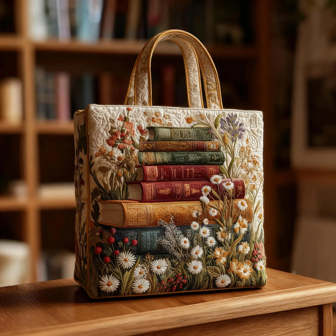 Borsa™ Trapuntata Artigianale con Motivo Floreale