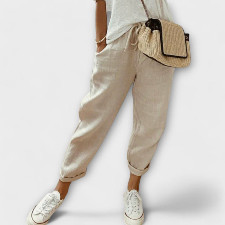 Bibi – Pantalon en Lin Stylé et Décontracté