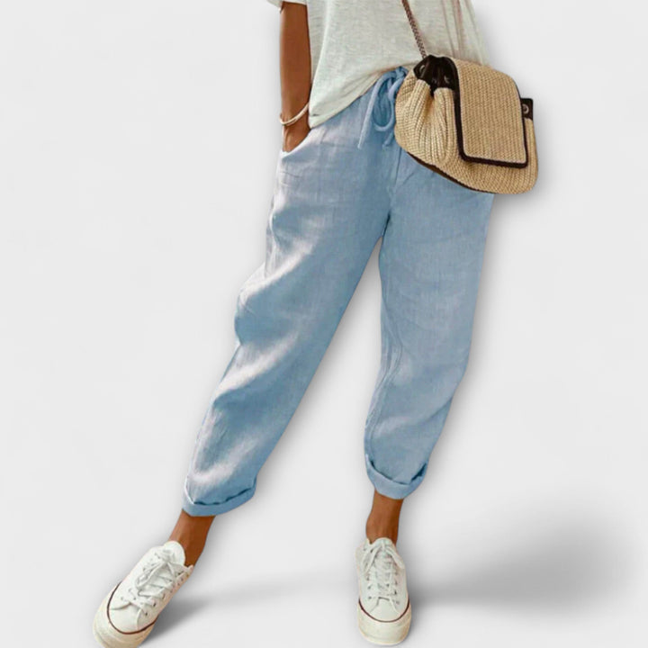 Bibi – Pantalon en Lin Stylé et Décontracté