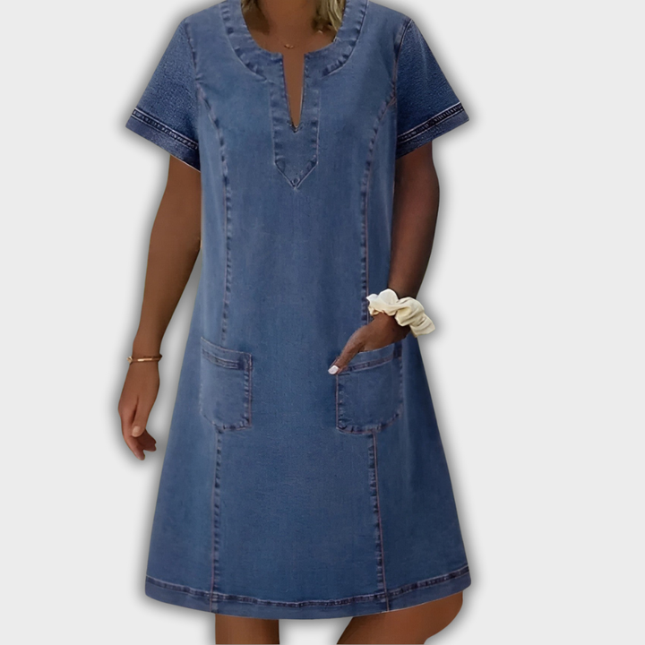 Julia | Robe en Jean Élégante avec Poche