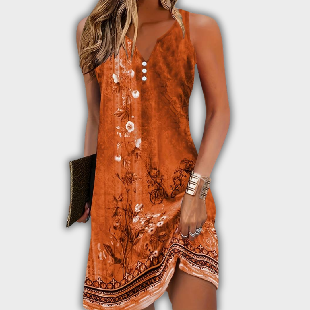 Dila - Robe Mini Sans Manches Confortable pour Femmes