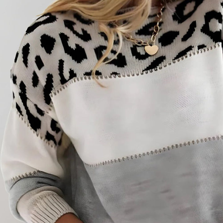 Sara | Pull décontracté avec imprimé léopard