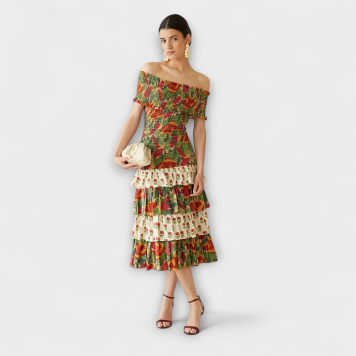 Harriet - Robe Midi May Vibrante