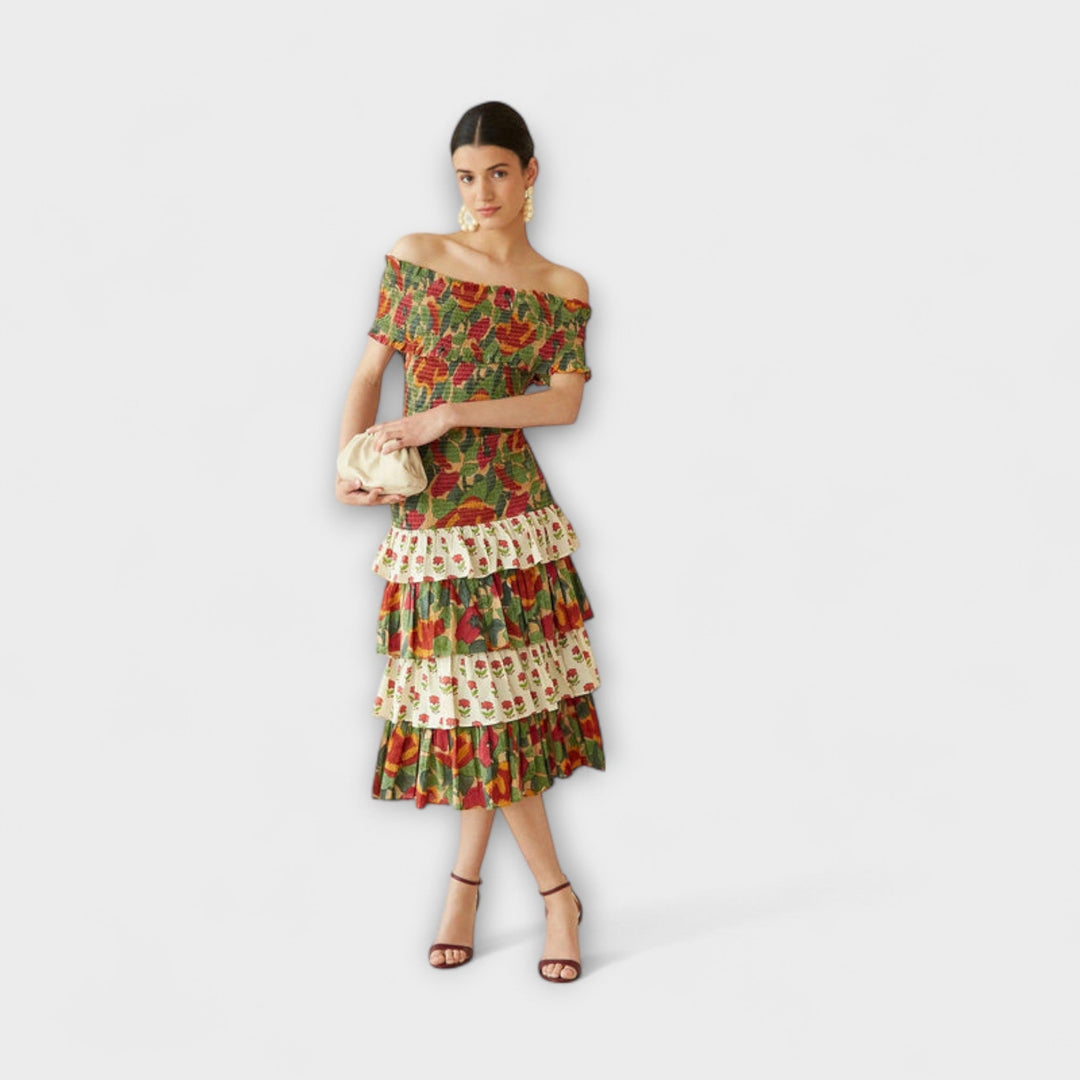 Harriet - Robe Midi May Vibrante