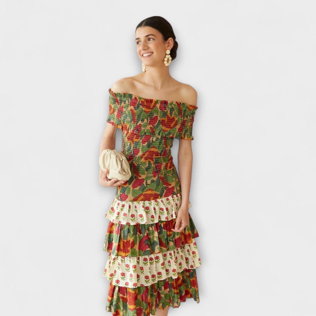 Harriet - Robe Midi May Vibrante