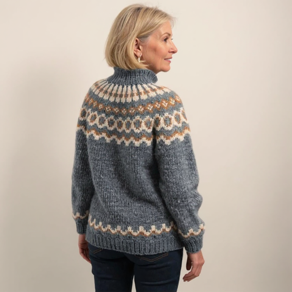 Carla | Pull en tricot islandais vintage