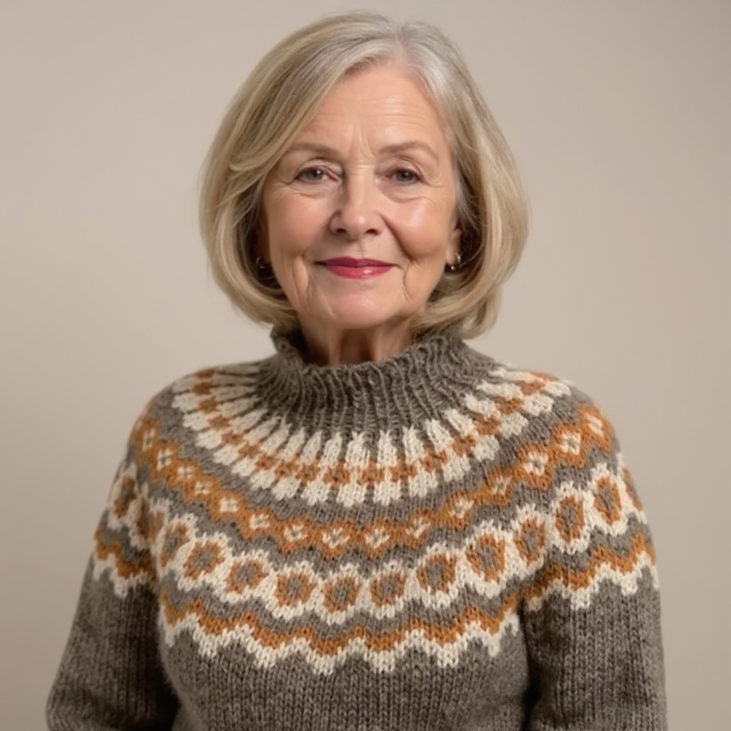 Carla | Pull en tricot islandais vintage
