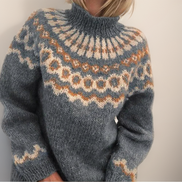 Carla | Pull en tricot islandais vintage