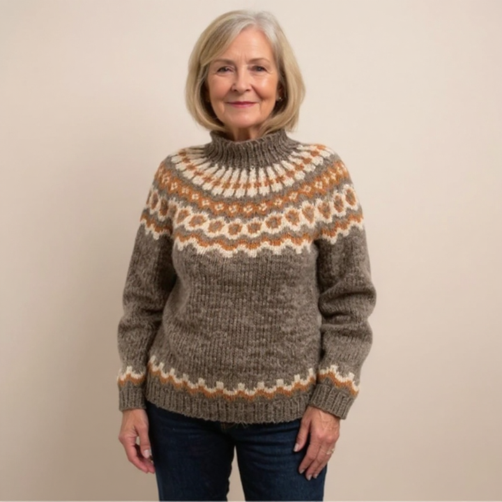 Carla | Pull en tricot islandais vintage