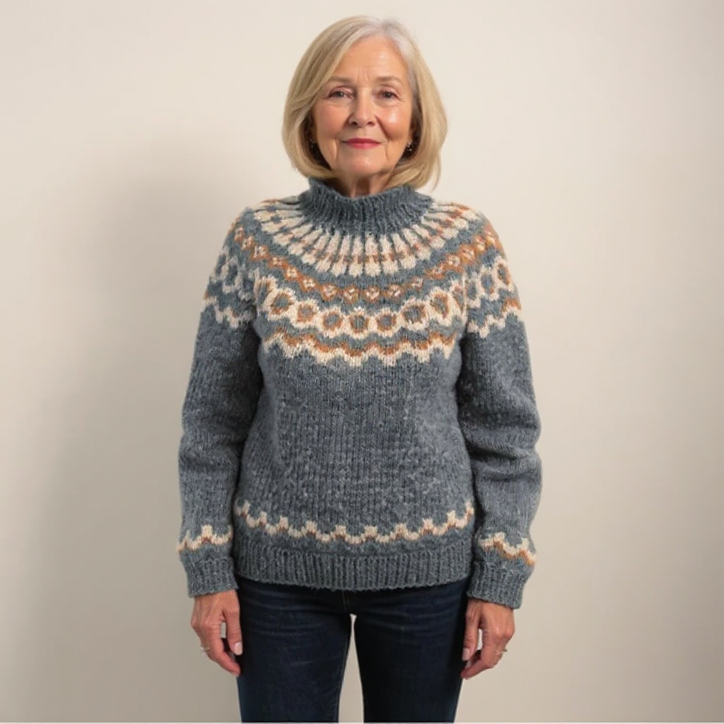 Carla | Pull en tricot islandais vintage
