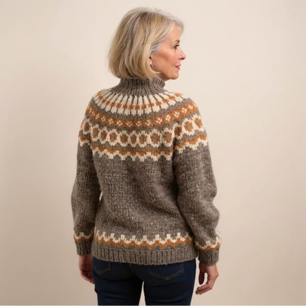 Carla | Pull en tricot islandais vintage