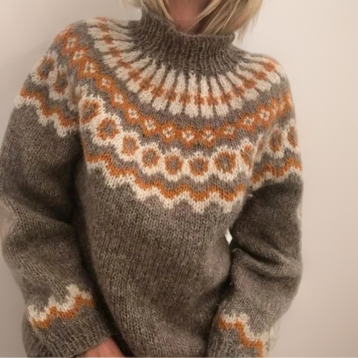 Carla | Pull en tricot islandais vintage