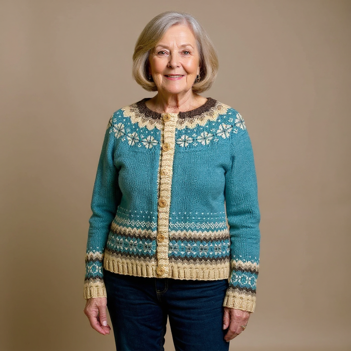 Cassandra | Veste en Tricot Vintage Île