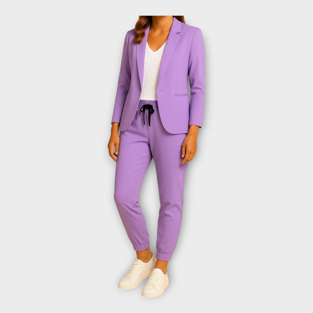 Nikol - Costume Femme avec Blazer et Pantalon Jogger