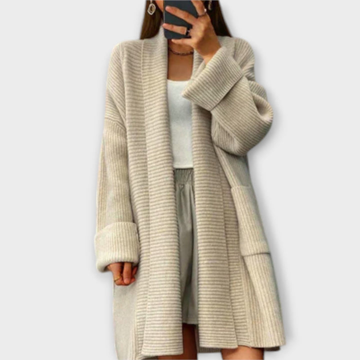 Euphemia - Cardigan Long Tricoté
