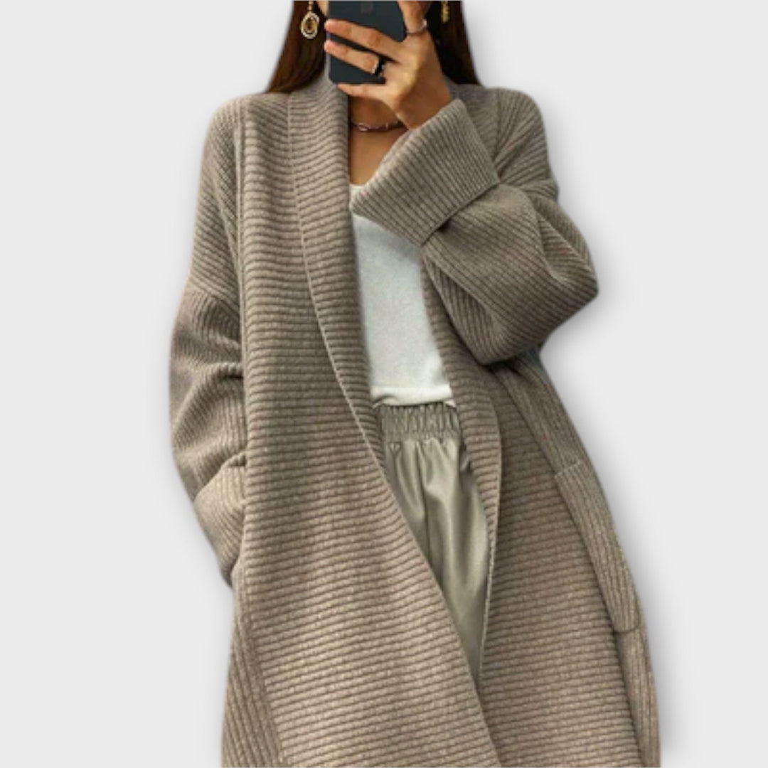 Euphemia - Cardigan Long Tricoté