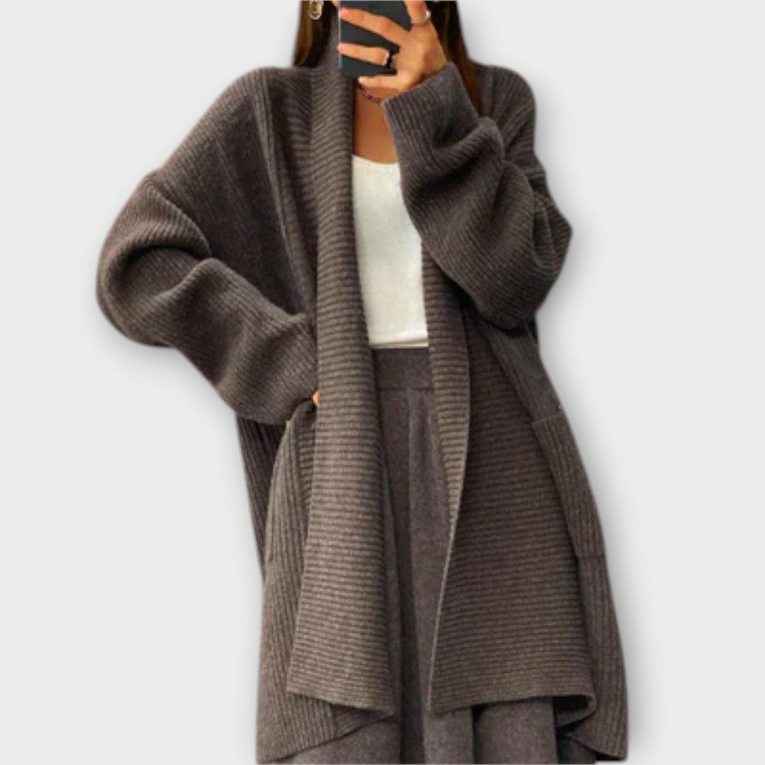 Euphemia - Cardigan Long Tricoté