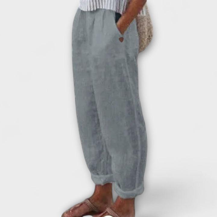 Clara – Pantalon avec Ceinture Douce et Poches Latérales Pratiques