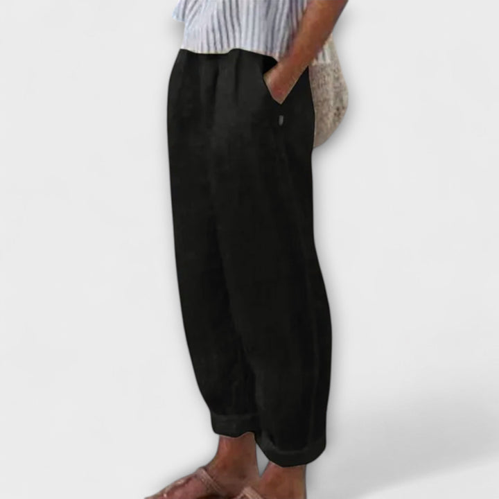 Clara – Pantalon avec Ceinture Douce et Poches Latérales Pratiques