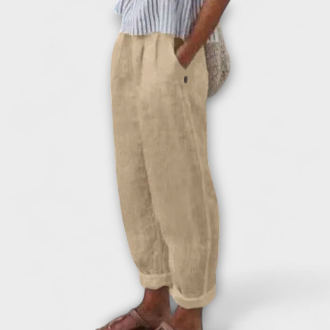 Clara – Pantalon avec Ceinture Douce et Poches Latérales Pratiques