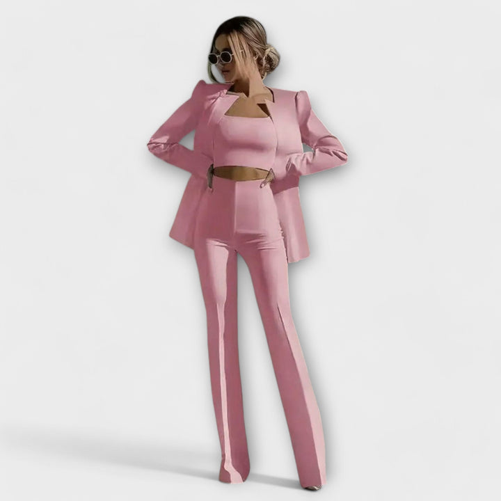 Selina - Ensemble Élégant 3 Pièces (Blazer, Top, Pantalon)
