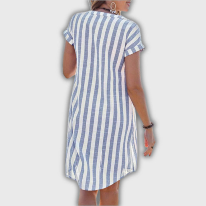 Luisa – Robe Midi Rayée