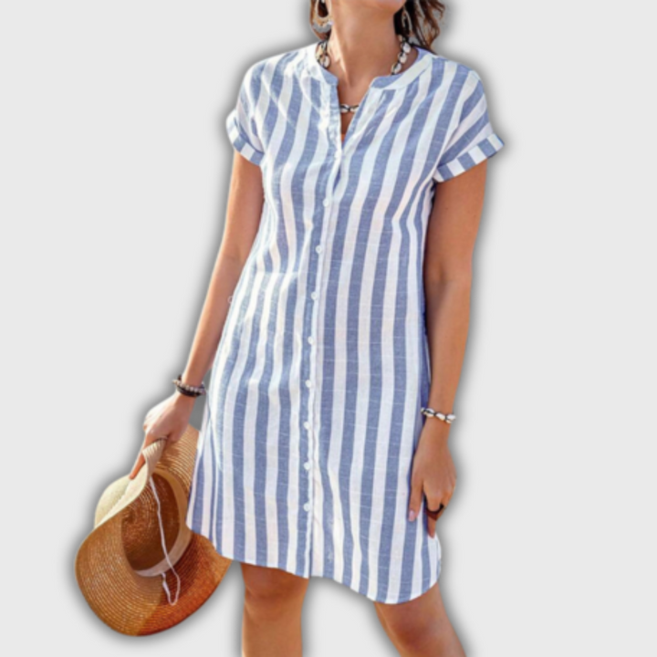 Luisa – Robe Midi Rayée