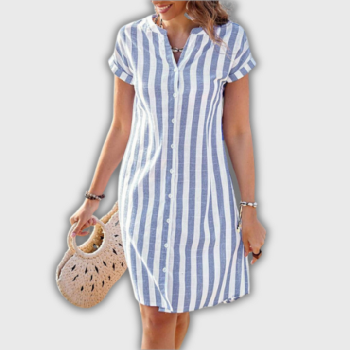 Luisa – Robe Midi Rayée