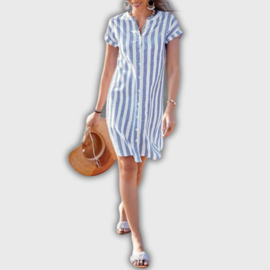 Luisa – Robe Midi Rayée