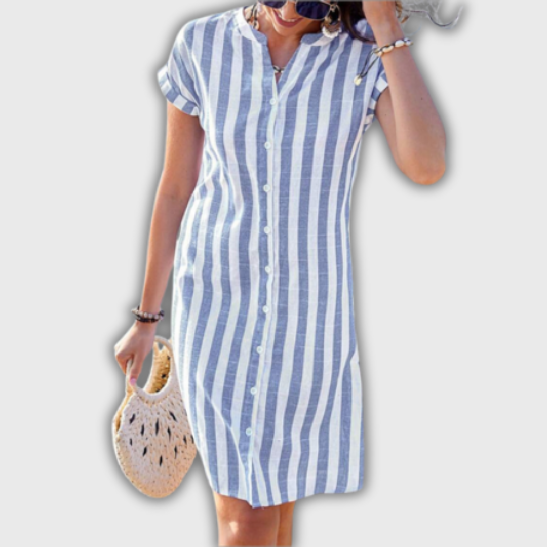 Luisa – Robe Midi Rayée