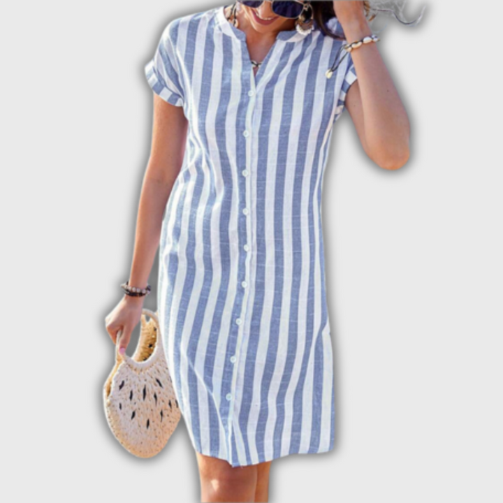 Luisa – Robe Midi Rayée