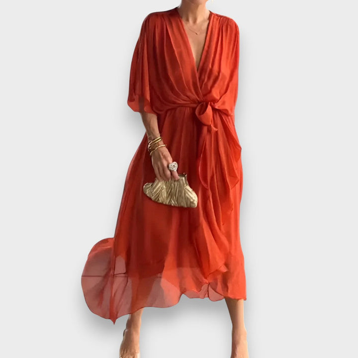 Monica | Robe avec décolleté en V