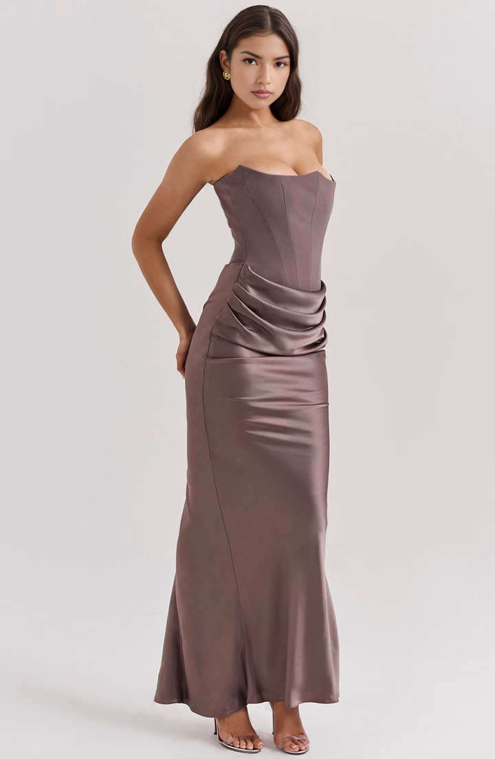 Robe Maxi Corset Sans Bretelles Mia