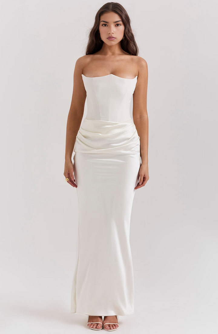 Robe Maxi Corset Sans Bretelles Mia